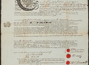 A collection of late 18th century indenture records from Blackburn Cathedral.